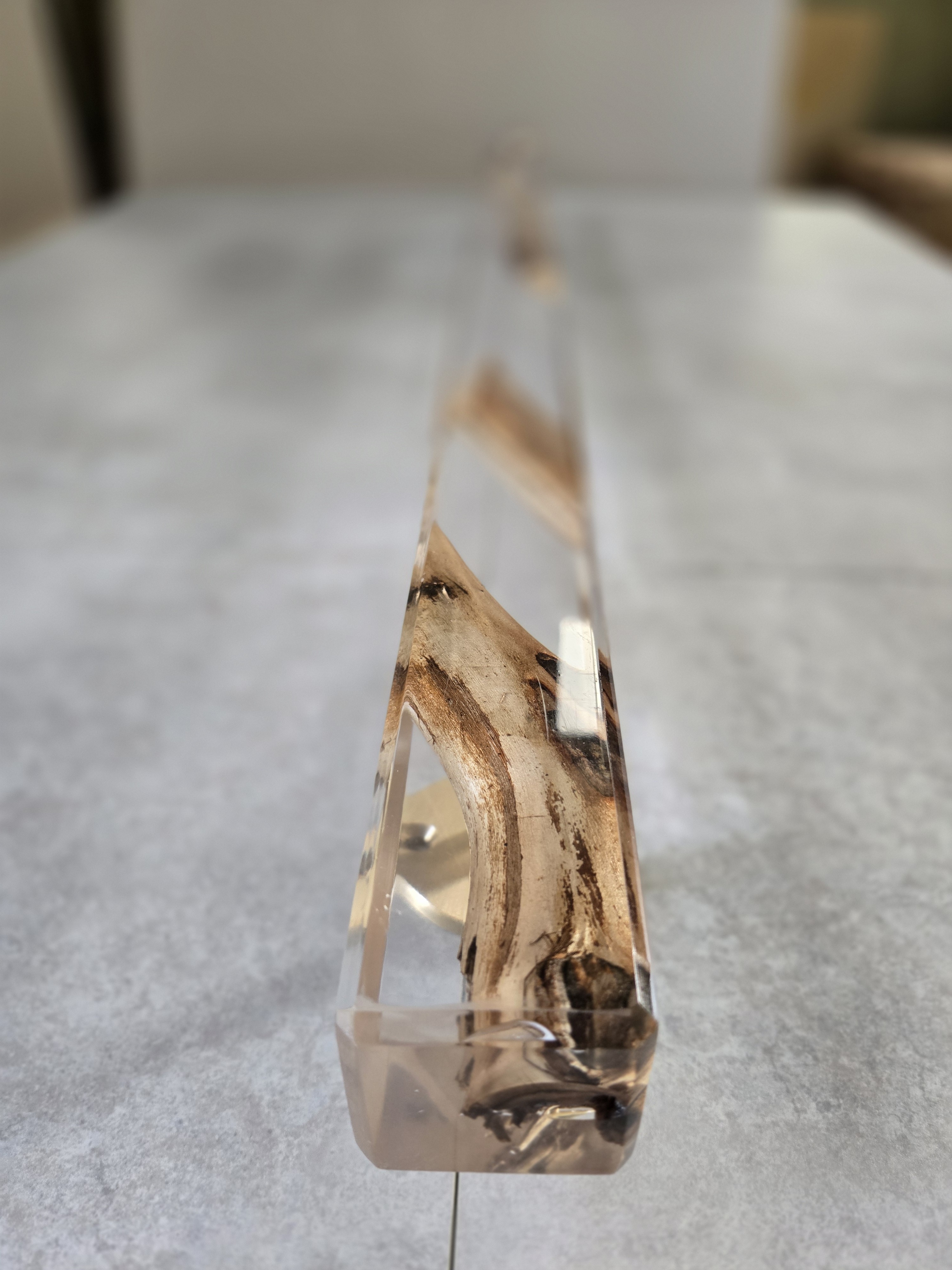 Resin Handle 透明×流木
